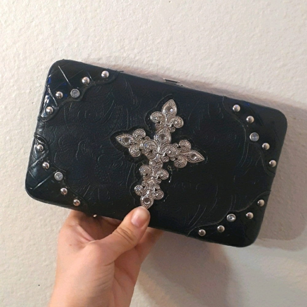 Cross Push-Button Wallet